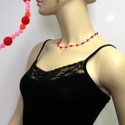 necklace beads red/pink/orange for girls!