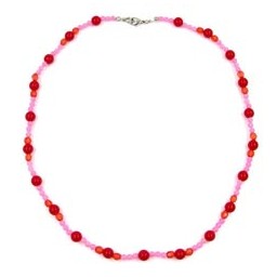 necklace beads red/pink/orange for girls!