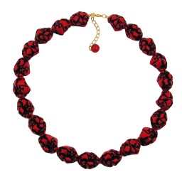 necklace red/black designer beads