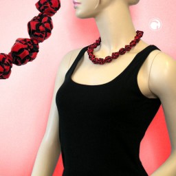 necklace red/black designer beads