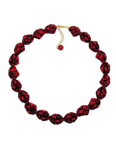 necklace red/black designer beads