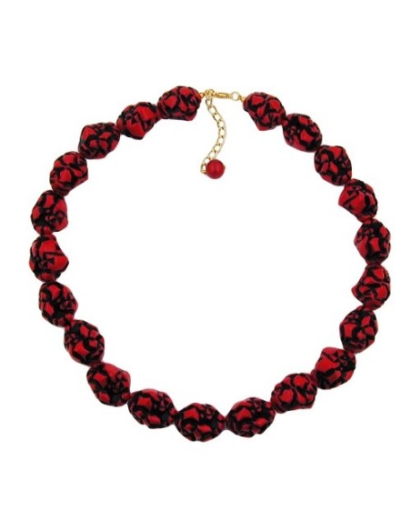 necklace red/black designer beads