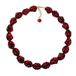 necklace red/black designer beads