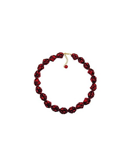 necklace red/black designer beads