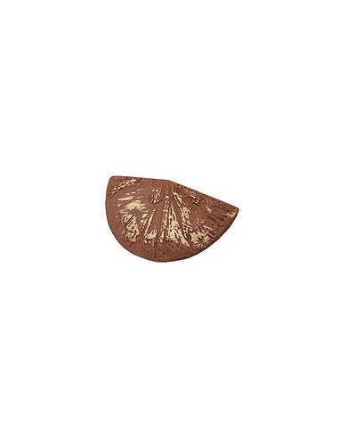 brooch hand fan brown gold coloured
