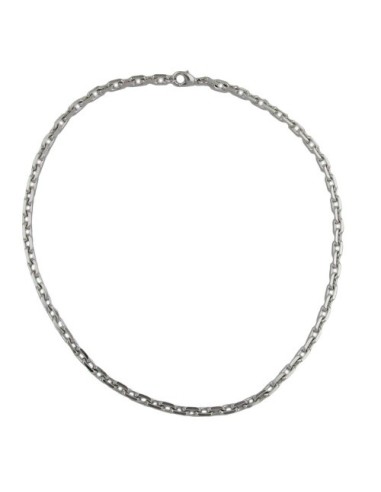 bracelet anchor chain 6mm rhodium plated 20cm