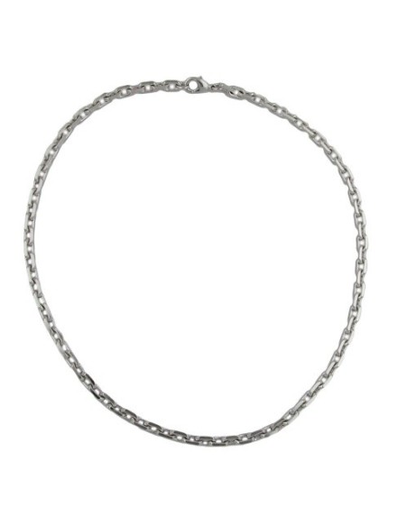 bracelet anchor chain 6mm rhodium plated 20cm