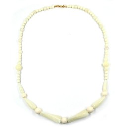 necklace beads ivory-white