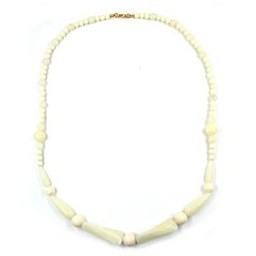 necklace beads ivory-white