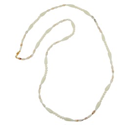 necklace creme beige beads 110cm