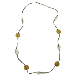 necklace beads olive green