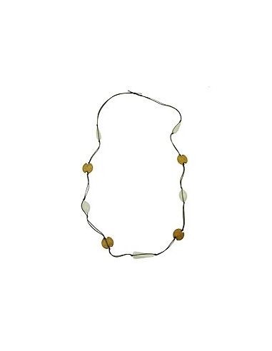 necklace beads olive green