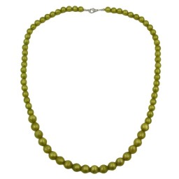 bead chain green-olive size variable 55cm