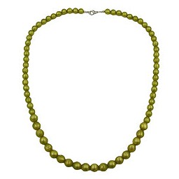 bead chain green-olive size variable 55cm