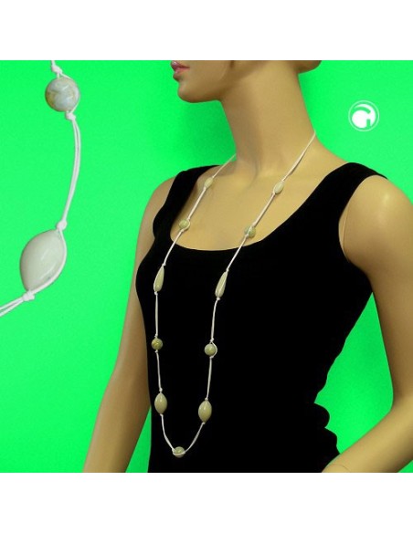 necklace beads light/green/yellow