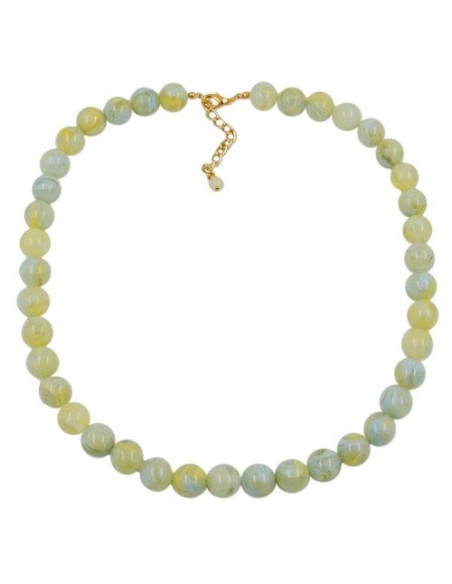 bead chain beads 12mm yellow-green 55cm