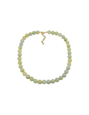 bead chain beads 12mm yellow-green 55cm