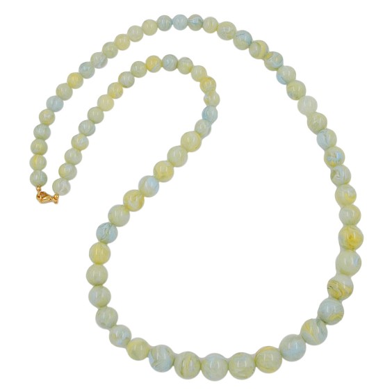 bead chain green-yellow size variable 85cm