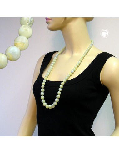 bead chain green-yellow size variable 85cm