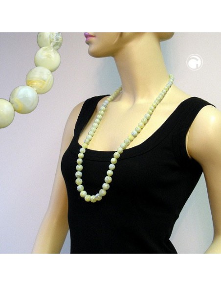 bead chain green-yellow size variable 85cm