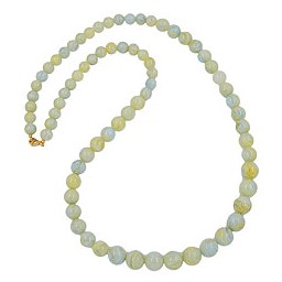 bead chain green-yellow size variable 85cm