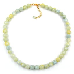 bead chain beads 10mm green/white/yellow