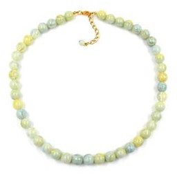 bead chain beads 10mm green/white/yellow