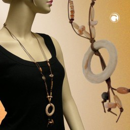 necklace ring brown light-brown