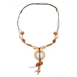 necklace ring brown light-brown