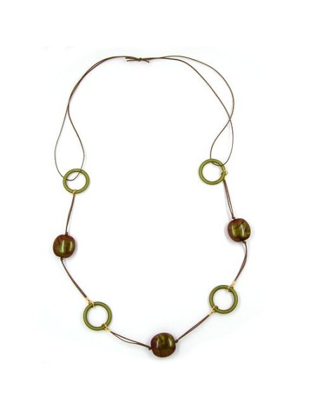 necklace brown/green aurora boréale