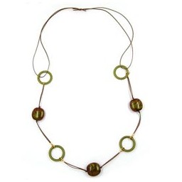 necklace brown/green aurora boréale