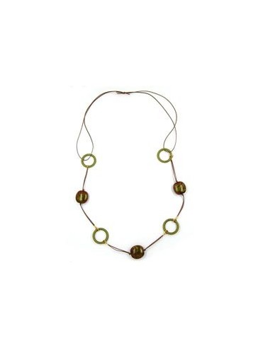 necklace brown/green aurora boréale