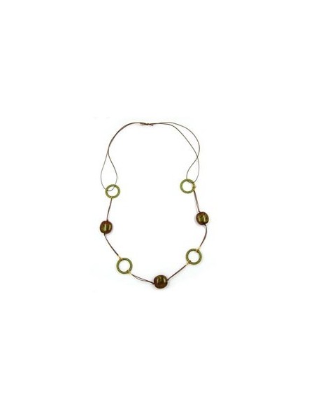 necklace brown/green aurora boréale