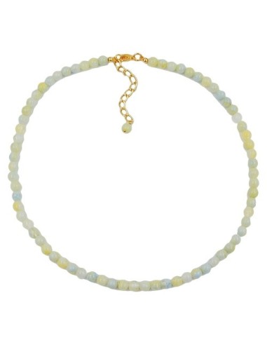 bead chain beads 6mm green-white