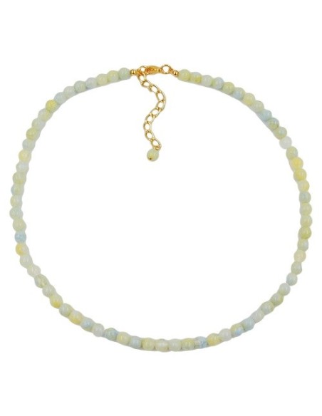 bead chain beads 6mm green-white