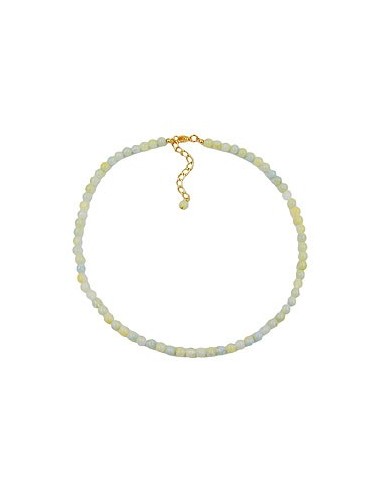 bead chain beads 6mm green-white