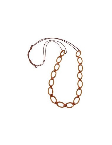 necklace oval rings brown