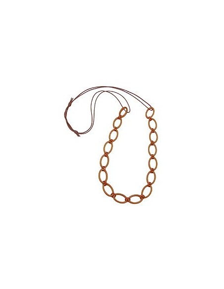necklace oval rings brown