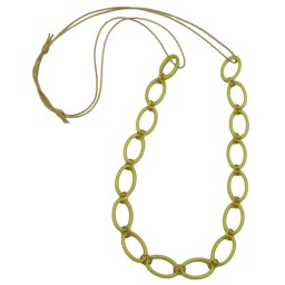 necklace oval rings green