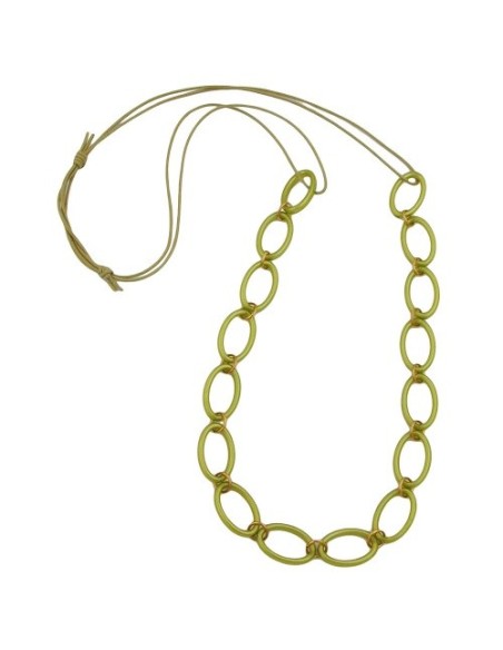 necklace oval rings green