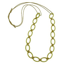 necklace oval rings green