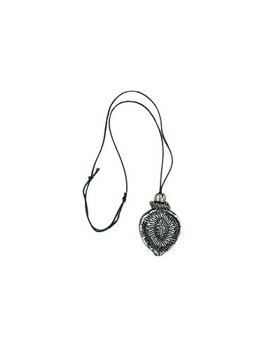 necklace oxide silver pendant grey cord