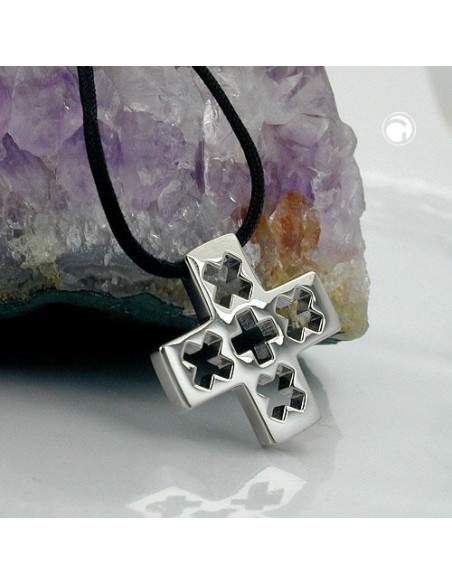 necklace cross stainless steel 100cm