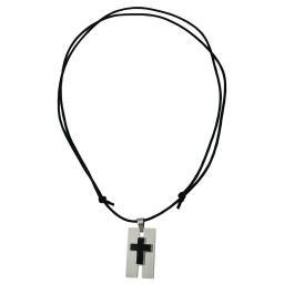 necklace cross stainless steel 100cm