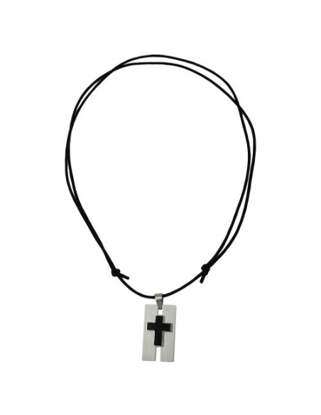 necklace cross stainless steel 100cm