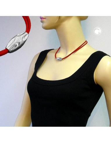necklace olive shaped with grooves