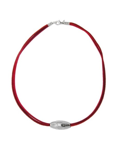 necklace olive shaped with grooves