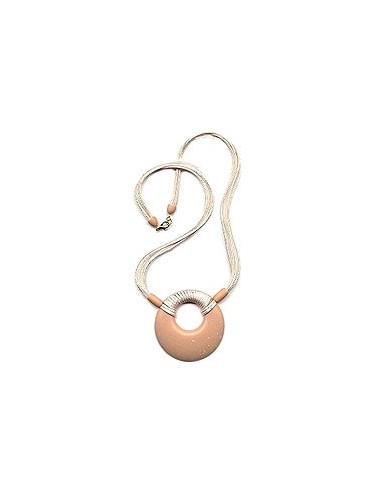 necklace amulet salmon pink