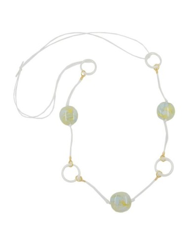 necklace beads rings yellow/ blue/ green/ white