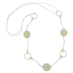 necklace beads rings yellow/ blue/ green/ white